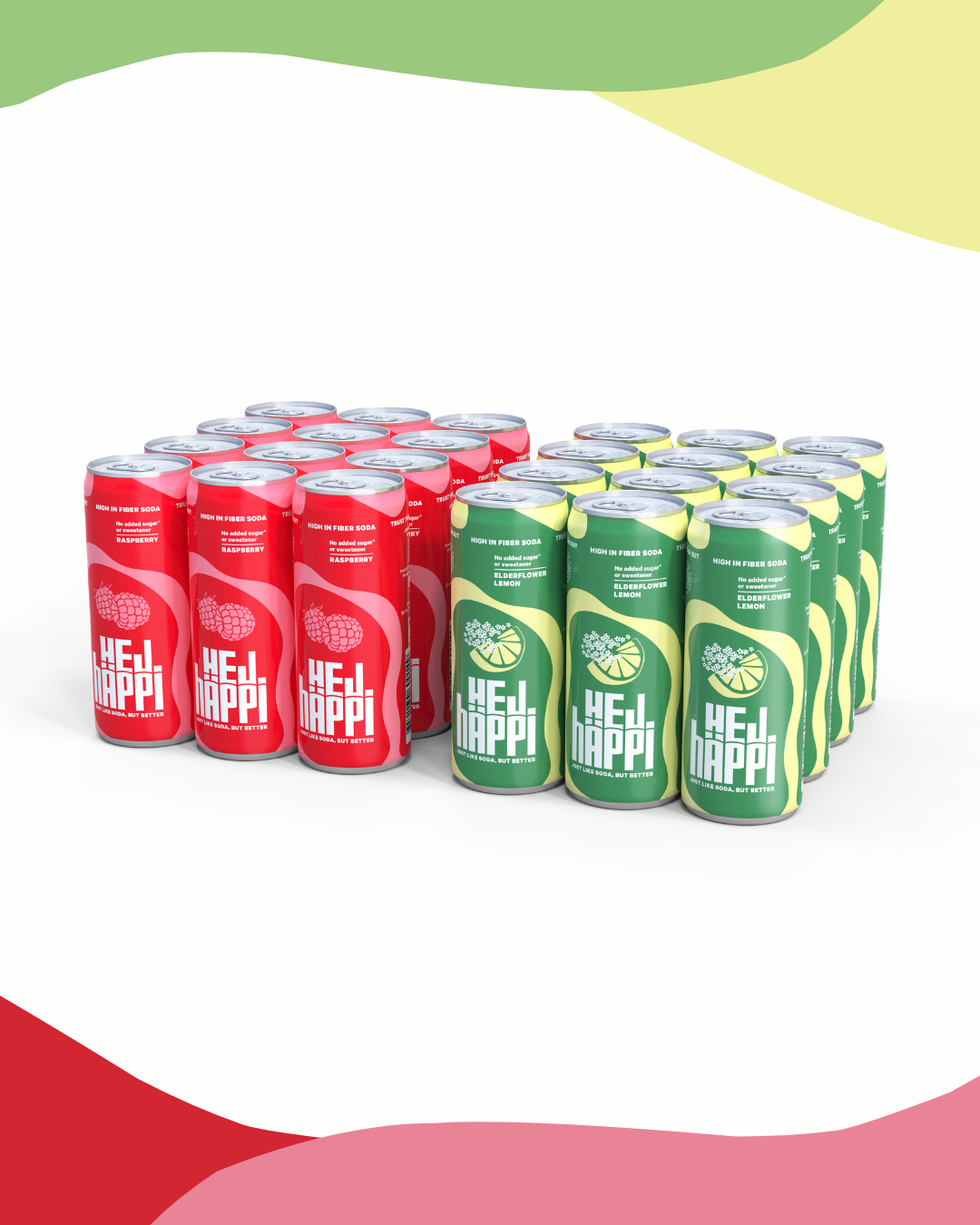 Gemischte 24er-Packung (Himbeere & Holunderblüte/Zitrone)