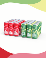 Gemischte 24er-Packung (Himbeere & Holunderblüte/Zitrone)